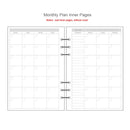 Diary 2025 Classic 6 Holes Binder Notebook Inner Paper Core/refilling Inner Papers:line,grid,dots,list,daily Weekly Monthly Plan