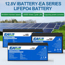 EASUN LiFePO4 Battery 12V 24V 100Ah 300Ah Lithium Iron Phosphate Battery Built-in BMS 6000+ Cyclic For Inverter Solar RV No Tax