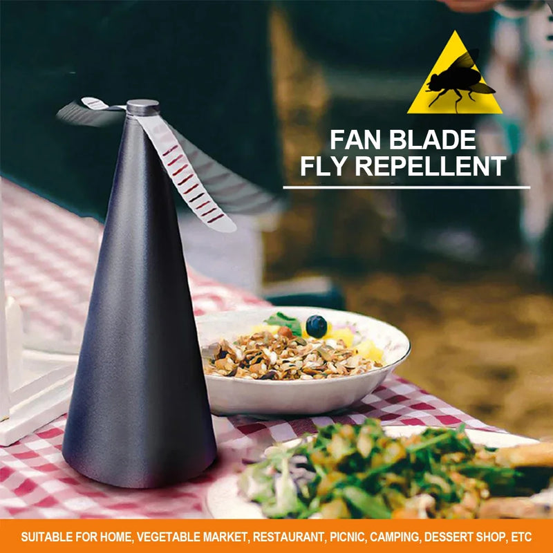 1Pcs Portable Fly Fans for Tables Scare Off Flies Wasps Bees Bug Silent Fan for Home Restaurant Party