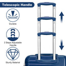 British Traveller Lightweight PC Hard Shell Cabin Suitcase with 4 Spinner Wheels&3-Digit Combination Lock Carry-On Hand Luggage