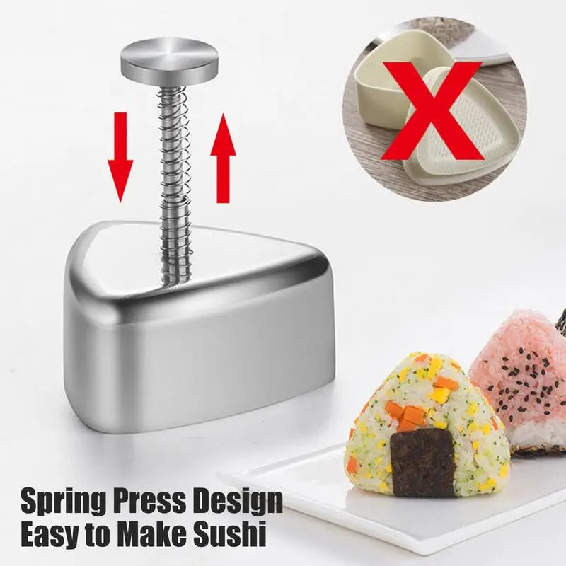 Stainless Steel Sushi Molds Rice Ball Mold Bento Tool Onigiri Mold Big Japanese Kitchen Tools Sushi Accessories