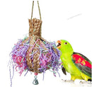 Bird Shredding Toys Wooden Blocks Colorful Parrot Chewing Foraging Hanging Toy for Parakeets Love Birds Budgies