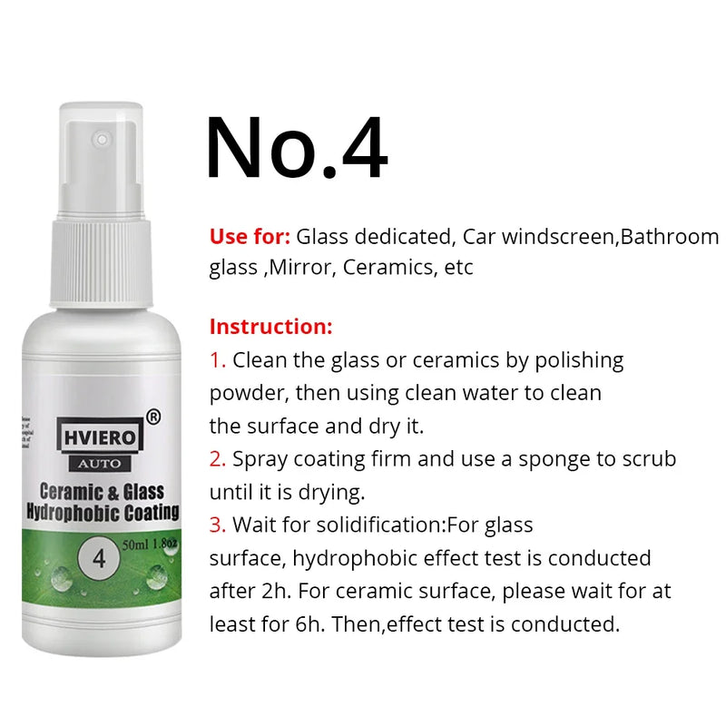 Repair 4 Ceramic Glass Nano Hydrophobic Coating Anti-rain 20/50ml Windshield Rainproof Agent Spray Car Remover Polish Accessorie