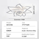 IRALAN Ceiling Light With Forward And Reverse Air Circulation Fan Stepless Dimming Light For Living Room Bedroom Office Lounge