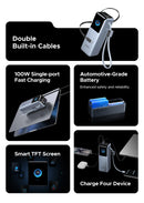 The Nexode Citadel | 200W 25000mAh Retractable-Cable Power Bank