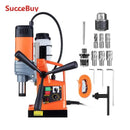 SucceBuy 1300W 1400W 2" Electric Drilling Machine Magnetic Drill Press Boring Diameter Power Drill 1-second Release Drill