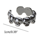 Ear Cuffs Skull Heads Ear Clip Fashionable Ear Jewelry Gothic Style Cuff Earrings Alloy Material Perfect for Party Daily