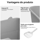 Amicura Cura Lite Cat Litter Box Semi-enclosed Splashproof Cat Tray Cat Toilet Cleaning extra-large litter box Pet Tray Bedpan