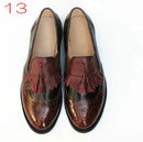 Flats Casual Shoes Women's Spring Autumn Genuine Leather Color Matching Tassel Loafers Oxford Shoes For Women Custom Shoes
