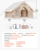 VEVOR Inflatable Tents for Camping Easy Setup Blow up Tent with Hand Pump 300D Oxford Tent with Stove Jack Storage Bag Included