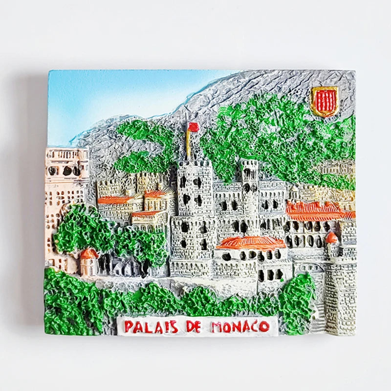 Europe Monaco 3D Fridge Magnets Tourism Souvenir Refrigerator Magnets Sticker Collection Handicraft Decoration Articles