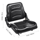 SucceBuy Universal Forklift Seat Fold Down Tractor Seat with Adjustable Angle Back and Micro Switch Comfortable Forklift Seat