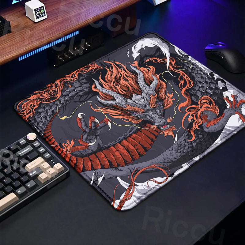 45X40cm Anime Mouse Pad Speed Control E-sport Dragon Gaming Laptops Small Size Keyboard Mat XS Rubber Portable Gamer Deskmat DIY