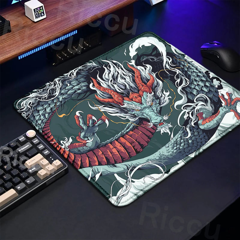 45X40cm Anime Mouse Pad Speed Control E-sport Dragon Gaming Laptops Small Size Keyboard Mat XS Rubber Portable Gamer Deskmat DIY