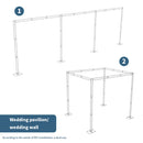 The Pavilion | 10ft Heavy-Duty Adjustable Ceremony Canopy & Chuppah Backdrop Stand