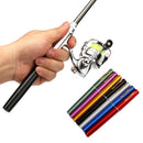 1M/1.4M/1.6M Mini Pocket Kugelschreiber-Form Aluminiumlegierung Angelrute Tragbare Baitcasting-Ruten + Angelrollen-Set Combos Pesca