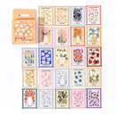 45 Stk./Packung Stempel Stil Blumen Aufkleber Set für Journal Planer Diy Basteln Scrapbooking Verzierung Tagebuch