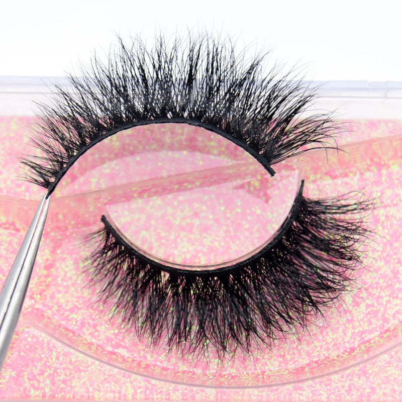 Visofree Half Mink Lashes Make Up False Eyelashes Hand Up Natural Long Mink Lashes Cruelty Free Crisscross Mink Fake Eyelashes