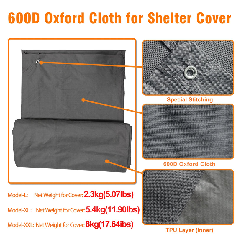 Large Outdoor Upgrade Metal Chicken Coop Walk-in Poultry Run Pen Cage Pet Duck Hen House with Nylon Netting and Cover for Yards