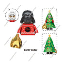 Hot Toys TV6302 TV6303 2024 Merry Christmas Gift Grinch Holiday Elf Santa Rex Darth Vader Building Blocks Mini Action Figure Toy