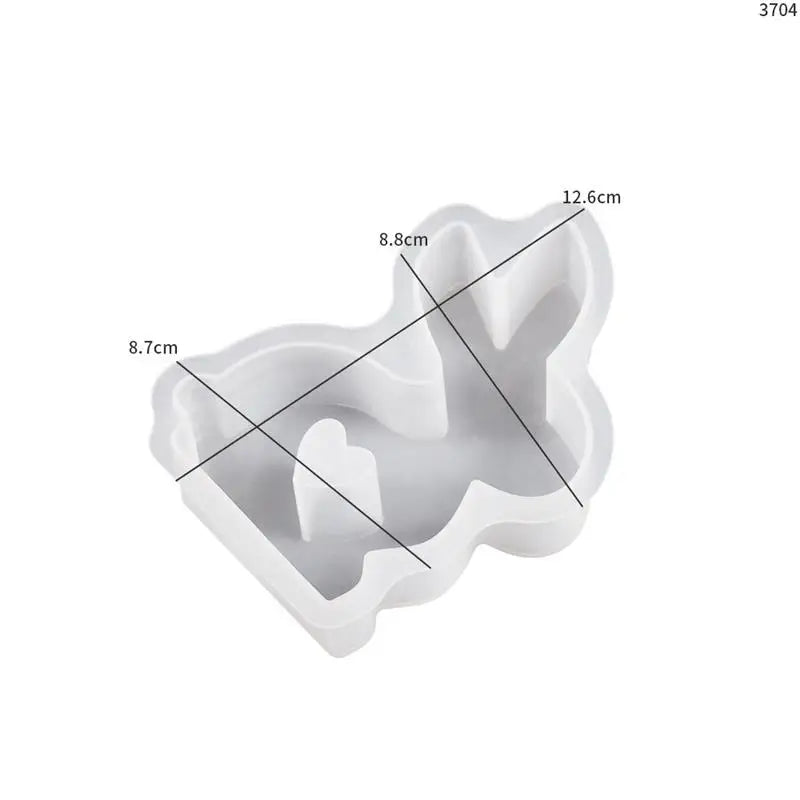 Cute Rabbit Candle Silicone Mold Gypsum Car Mounted Incense Expanding Gypsum Soap Mold Easter Bunny Aromatherapy Candle Mold