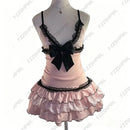 Solid color lace dress with bow decoration sweet casual Y2K top sexy street rock aesthetic retro punk Harajuku hop women's dress
