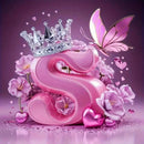 Huacan New Arrivals Diamond Painting Crown Letters  Full Drill Mosaic Butterfly Alphabet Art Wall Decor For Home Craft Kit