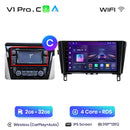 Junsun V1 AI Voice Wireless CarPlay Android Auto Radio for Nissan Qashqai J11 X-Trail 3 T32 2013-2017 4G Car Multimedia GPS 2din