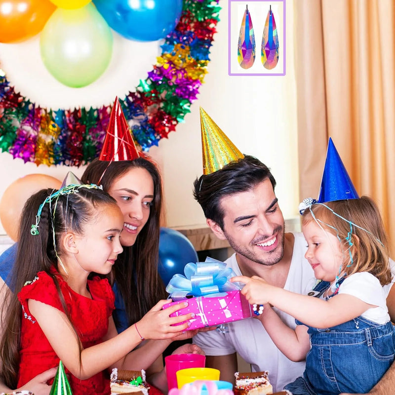 2PCS 3.5 Inch / 89mm Colorful Sun Catcher Rainbow Maker, Hanging Crystal Suncatcher, for Window Home Garden Ch