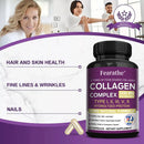 Fearathe Multi-Collagen Complex - Types I, II, III, V, X, for Healthy Hair, Skin, Nails, Bones and Digestive System