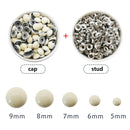 100sets Dome Cap Rivets 14 Colors Metal Studs Round Rivet for Leather Craft Bag Belt Clothing Garment Shoes Collar Parts