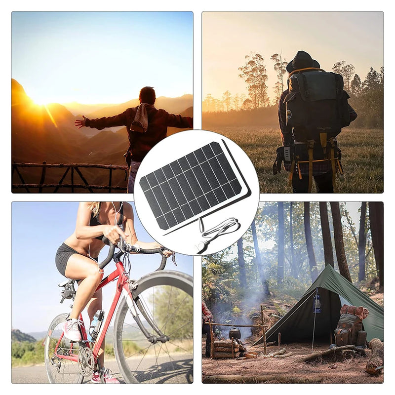 Portable Solar Panel 5V 5W Portable Solar Panel With USB Safe Charging Stabilizer Battery Charger For Outdoor Camping