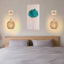 Led Rattan Wall Lamp Bedroom Living Room Corridor Wall Light E27 Bedside Lamp Retro Woven Lamps Indoor Lighting Fixtures