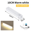 10/20/30/50cm Rechargeable PIR Motion Sensor LED Night Light Infared Induction Detector Night Lamp Stair Cabinet Kitchen Light