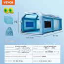VEVOR Inflatable Paint Booth with Blowers Inflatable Spray Booth Powerful Spray BoothCar Paint Tent Air Filter System