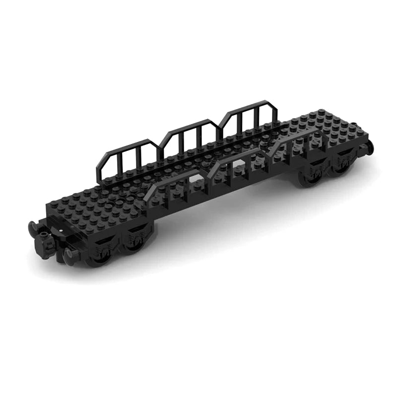 NEW City Train Round Holes Each End 6x28 Bricks Vehicle Base with Train Buffer with Sealed Magnets and Wheel Holder Part Set Toy