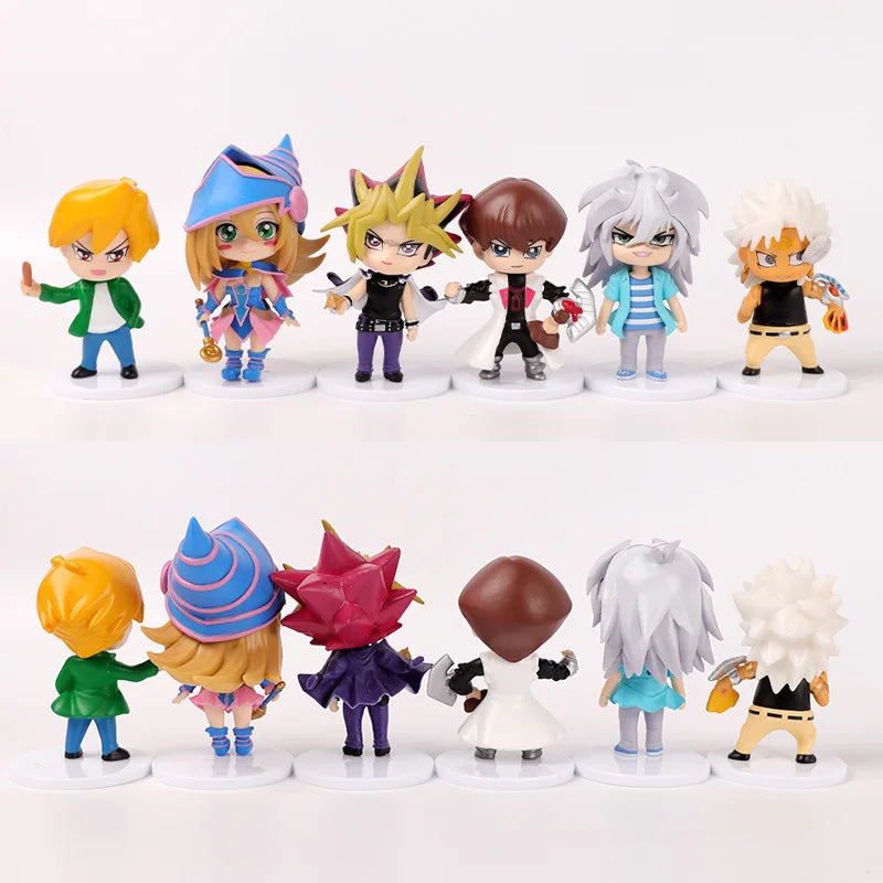 6 Pcs/Set Yu-Gi-Oh Figure 9.5-12cm Yugi Muto Joey Wheeler Magician Girl Seto Kaiba Action Figurine Desktop Model