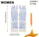 1set Foot Massage Acupuncture Point Socks English Version Meridian Acupoint Warp Acupressure Massager Reflexology Physiotherapy