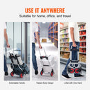 SucceBuy 176 lbs Folding Hand Truck Dolly Aluminum Stair Climbing Cart with Telescoping Handle Luggage Trolley for Home Shopping