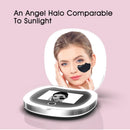 Travel Compact Mirror with UV Camera, 2X Magnification Portable UV Mirror with Lights Checking Facial Sunscreen LED Makeup Mirro