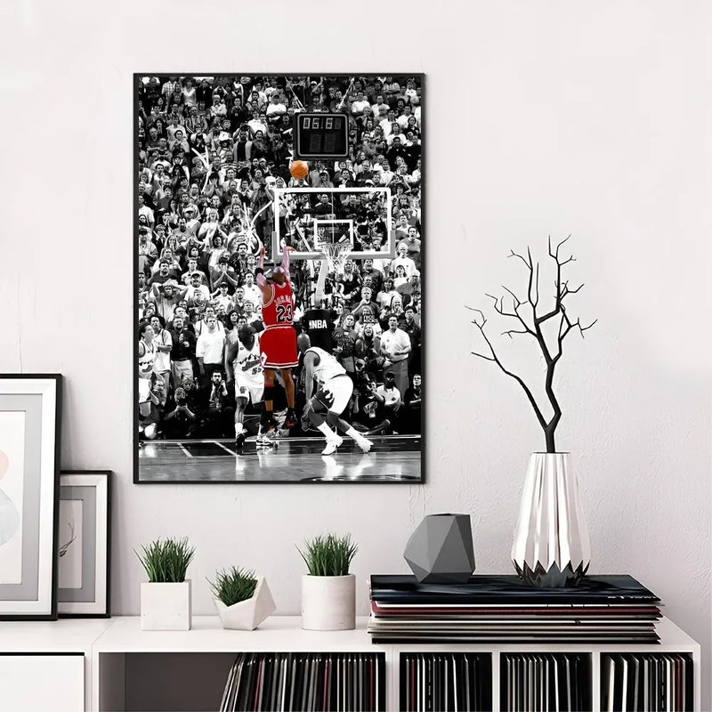 1PC M-Michael J-Jordan Poster Self-adhesive Art Waterproof Paper Sticker Coffee House Bar Room Wall Decor