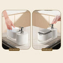 Hand Dish Soap Dispenser Sponge Towel Holder Sink Drain Tray Liquid Soap Pump Container Bathroom Accessory Kitchen Organizer