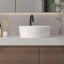Modern Counter Round White Bathroom Sink Art Basin