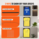 SucceBuy Jersey Display / Sports Card Display Frame Case, Large Lockable Sport Shadow Box, 98% UV Protection PC Glass & Hangers