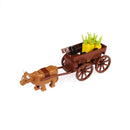 MOC Farm Cattle Horse Carriage Transport Stable Vegetable Garden Bricks Model Building Blocks Toys for Children Christmas Gifts