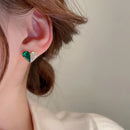 Fashion Personalized Stud Earrings Crystal Studded Heart Earrings for Women Charm Sparkle Luxury Designer Jewelry
