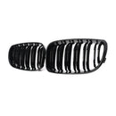 SAIQINGSP CAR Accessories TOOLS Front Grilles For BMW E81 E82 E87 E88 118i 128i 02007-2013 Gloss Black + Double Line