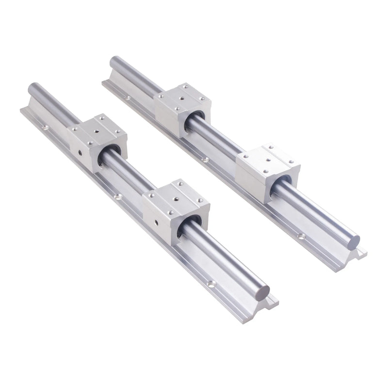 2Pcs SBR16 Linear Rail Guide 300 400 500 600 1000 1200 1500mm + 4pcs SBR16UU Linear Bearing Block Linear Rail Set