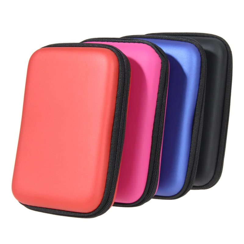 2.5" HDD Bag External USB Hard Drive Carrying Case for M.2 Hard Disk HDD SSD Earphone Storage Protection Pouch EVA Zipper Bag