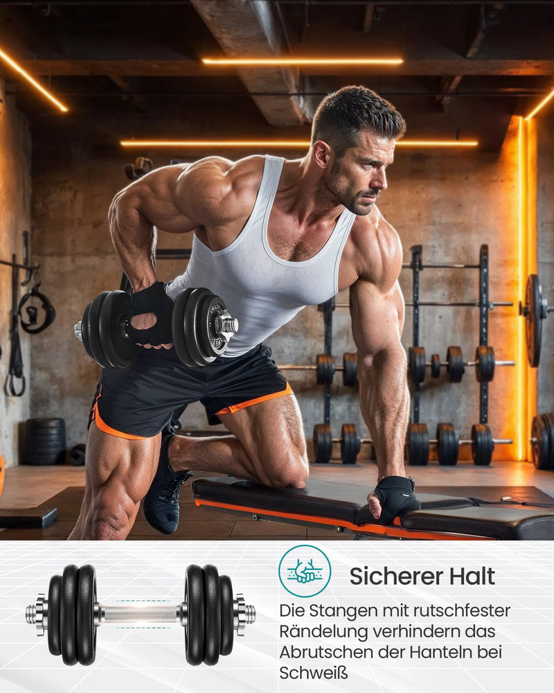 SONGMICS Dumbbell SYL20/30/40T cast iron dumbbell set 20/30/40 kg adjustable